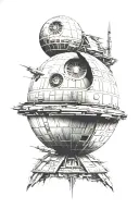 death star wars tattoo design idea