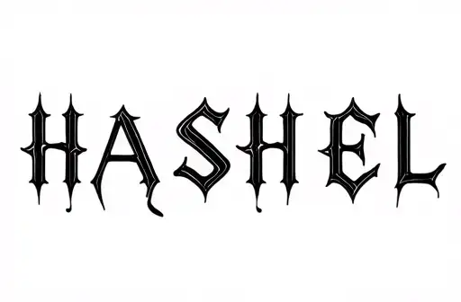 "Hashel" tattoo design idea