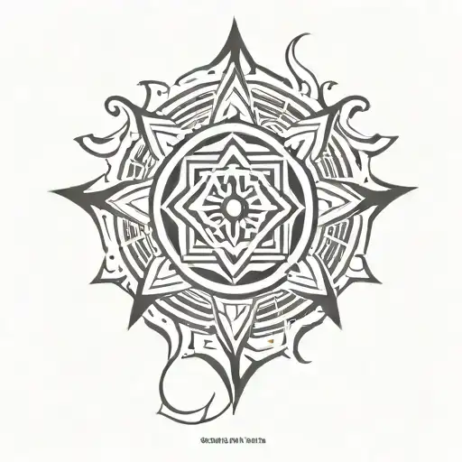 sudarshan chakra symbols tattoo design idea
