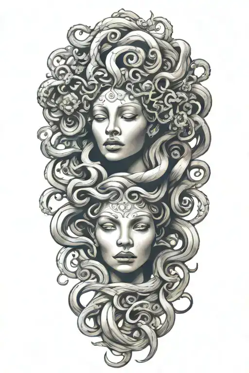 medusa head tattoo design idea