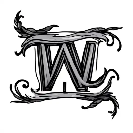 kids initials TWW, TEW, LLW tattoo design idea