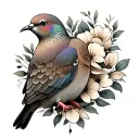 mourning dove tattoo design idea
