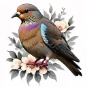 mourning dove tattoo design idea
