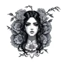 Japanese Gemini tattoo design idea