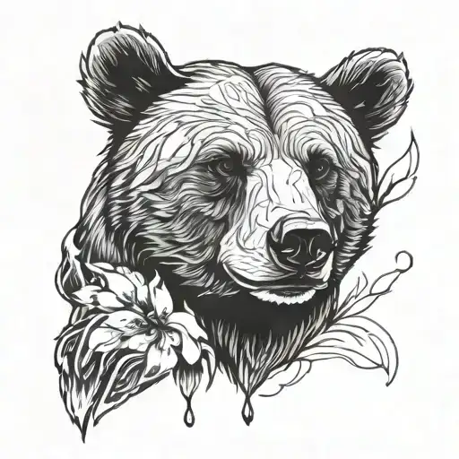 the bear in the paw tattoo design idea