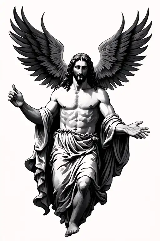 Jesus calming the storm  tattoo design idea