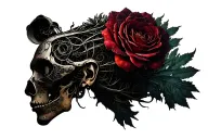 organic bio mechanical tattoo design idea