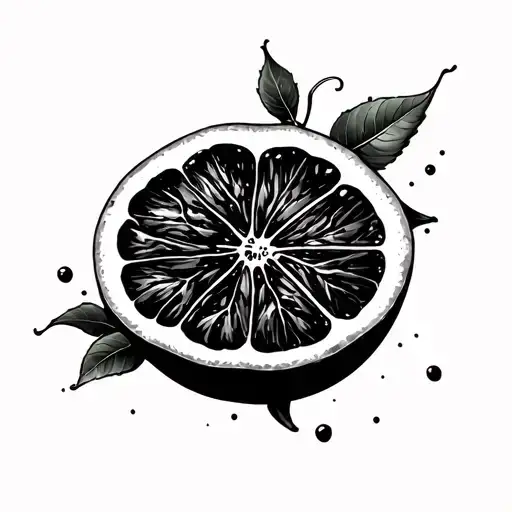 champagne coast - blood orange tattoo design idea