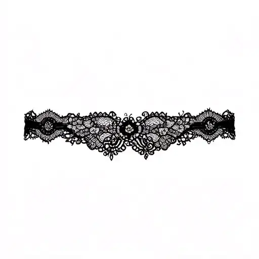 lace, garter belt tattoo design idea