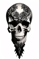skull surrounded tattoo design idea