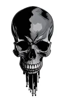 skull surrounded tattoo design idea