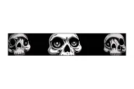 voodoo skull  button eyes tattoo design idea