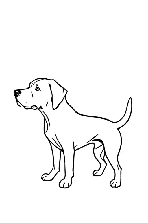 "Izzy" Labrador retriever tattoo design idea