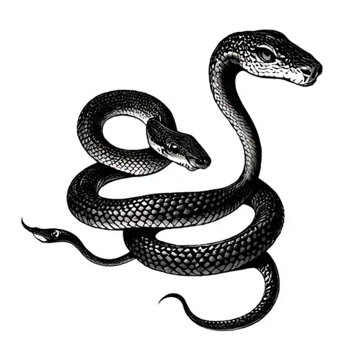 snake and woman nude sigle virgo zodiac sign tattoo design idea