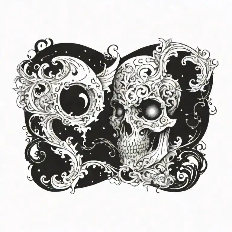 Galaxy tattoo design idea