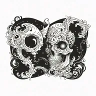 Galaxy tattoo design idea