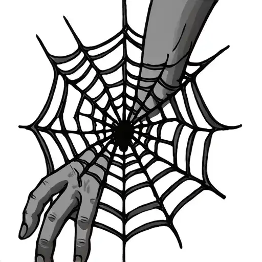 Spider Web Hand tattoo design idea