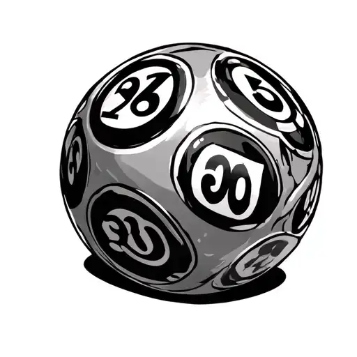 playing cards bingo balls tattoo design idea