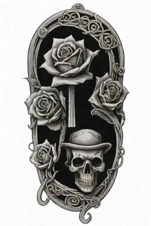 Western,Playing Cards, Roses,Barbed wire,Cross tattoo design idea