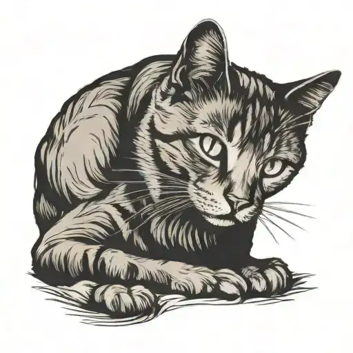 cat meme tattoo design idea