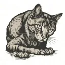 cat meme tattoo design idea