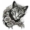 cat meme tattoo design idea