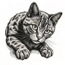cat meme tattoo design idea
