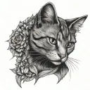 cat meme tattoo design idea