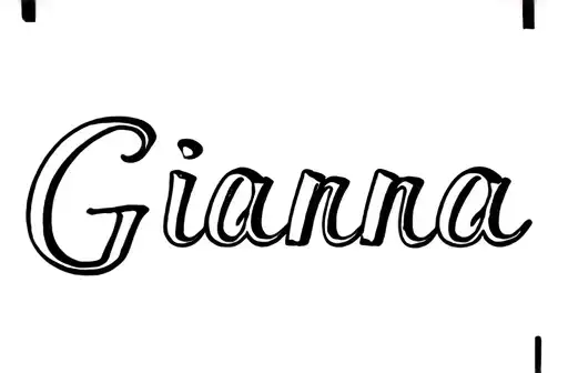 "Gianna♡" tattoo design idea