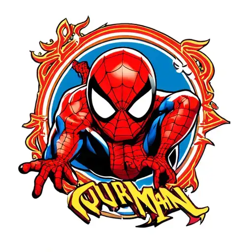 Spiderman logo tattoo design idea