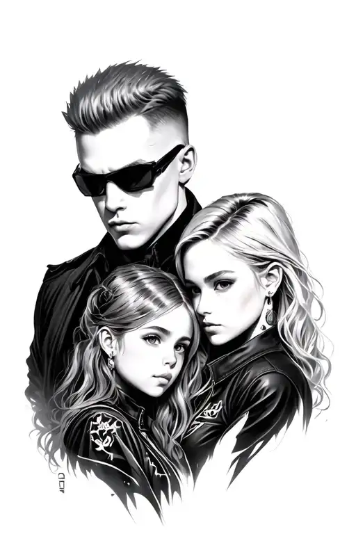 Albert Wesker and Dimitrescu daughter tattoo design idea