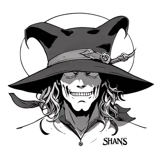 shanks from one piece tattoo design idea