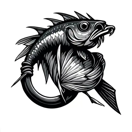 Fishing Hook tattoo design idea