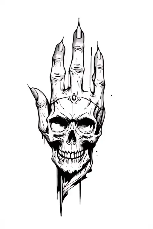 Skull Hand Tattoo idea tattoo design idea