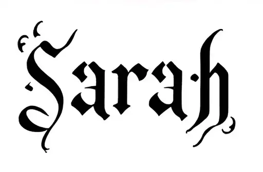 "Sarah" tattoo design idea