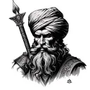 Sikh Warrior tattoo design idea