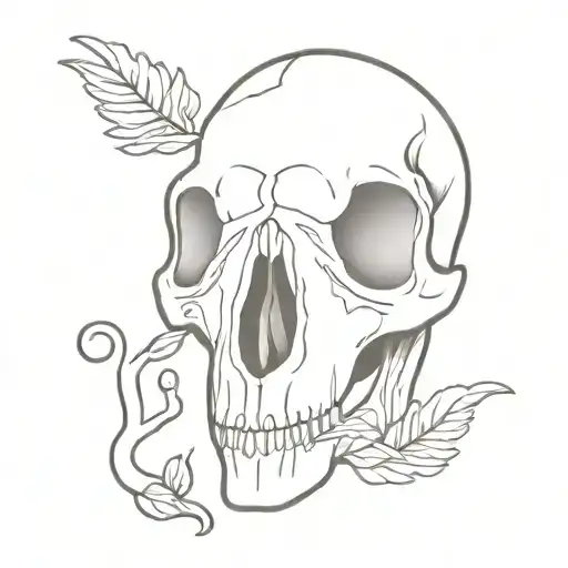 dodo bird skull tattoo design idea