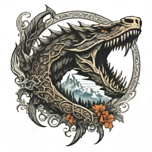 Skyrim tattoo design idea