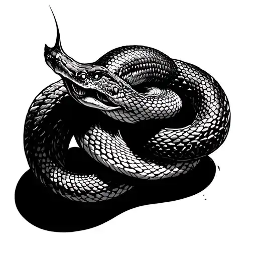 eve snake intertwined tattoo design idea