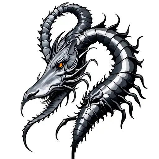 Aquarius and Scorpio zodiac symbol tattoo design idea