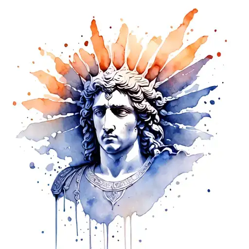 Greece god of warriors tattoo design idea