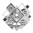 vaporwave mims tattoo design idea