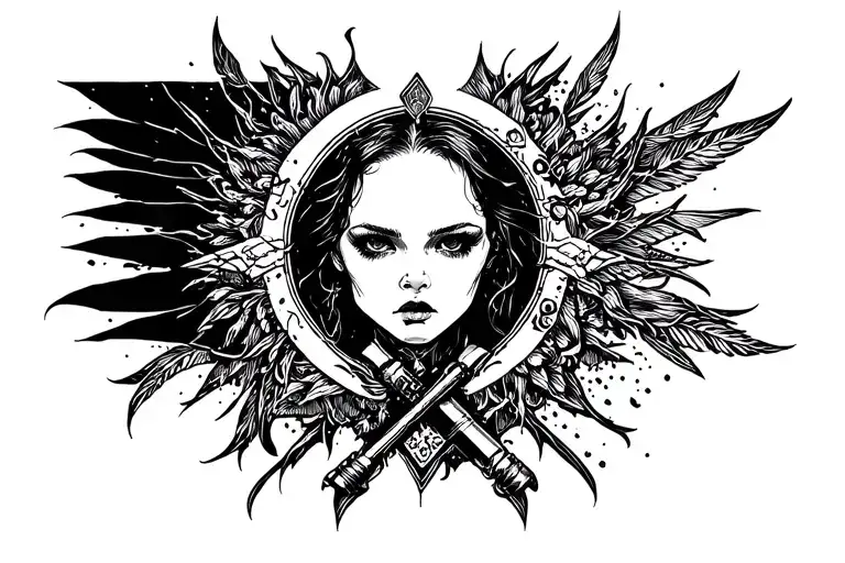 crime sence tap tattoo design idea