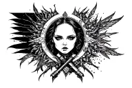 crime sence tap tattoo design idea