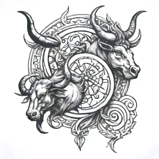 Taurus Capricorn Pisces Zodiac Sign Tattoo tattoo design idea