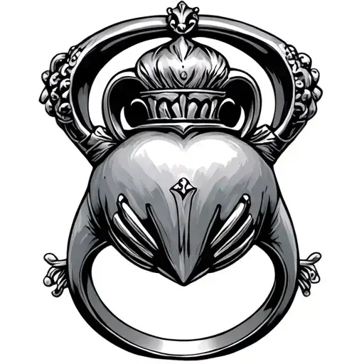 Claddagh Ring tattoo design idea