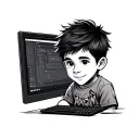 my son name jojo and computer technology  tattoo design idea