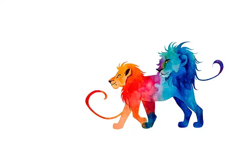 simba lion king tattoo design idea