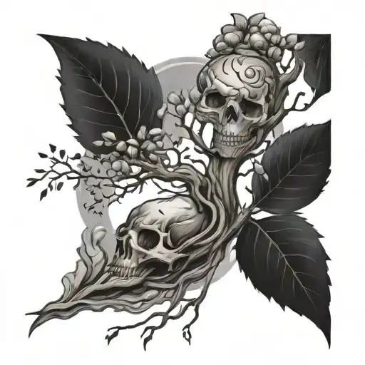 poison tree tattoo design idea