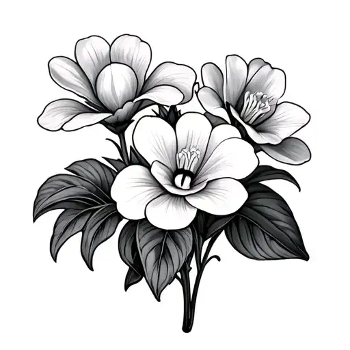 cyclamen flowers coming tattoo design idea